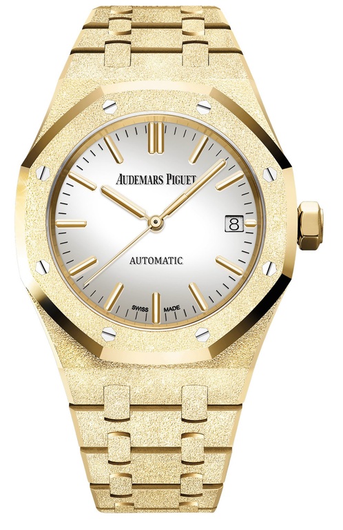 15454BA.GG.1259BA.02 Audemars Piguet Frosted Gold Carolina Bucci Royal Oak