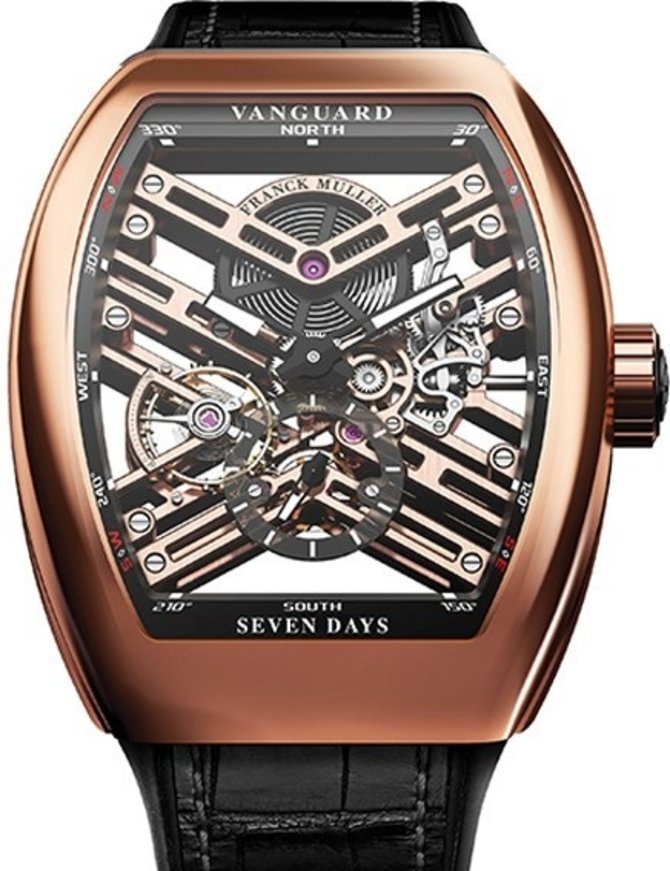 Franck Muller V 45 S6 SQT NR BR Vanguard Vanguard Skeleton