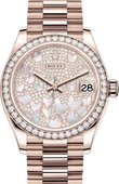 Rolex Datejust 278285rbr-0010 31mm Everose Gold 