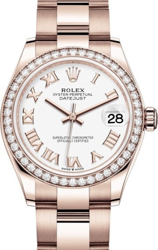 Rolex 278285rbr-0007 Datejust 31mm Everose Gold 