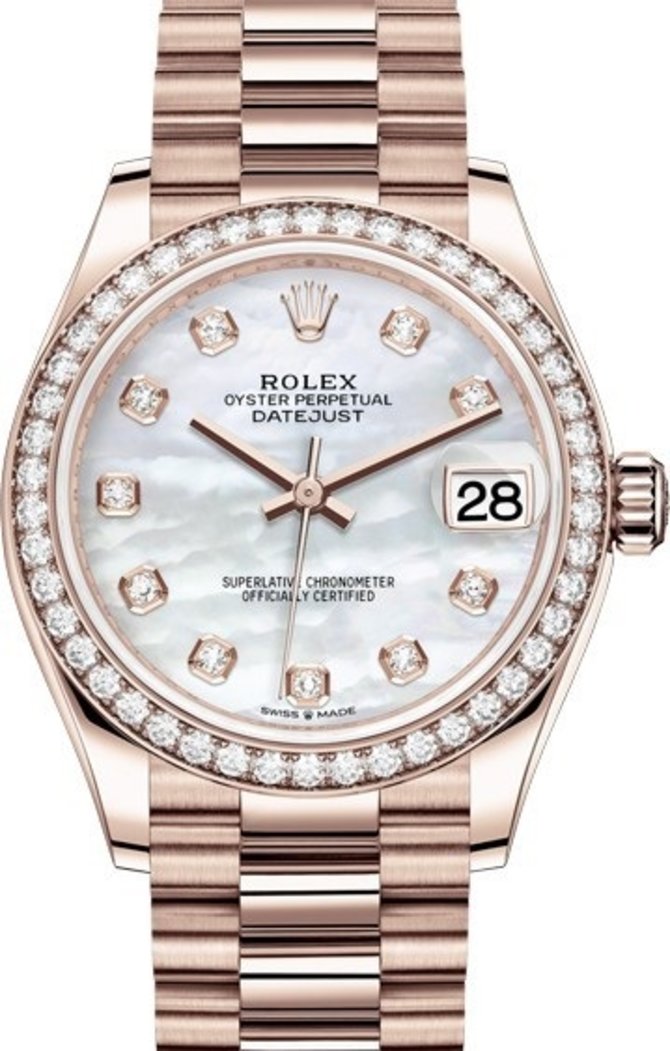 Rolex 278285rbr-0005 Datejust 31mm Everose Gold 