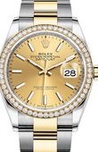 Rolex Datejust 126283rbr-0002 36mm Steel and Yellow Gold
