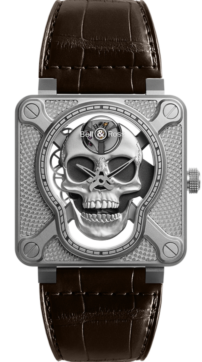 Bell & Ross BR01-SKULL-SK-ST Aviation Laughing Skull