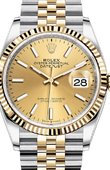Rolex Datejust Ladies 126233 Champagne-colour Jubilee Yellow Rolesor Fluted Bezel Jubilee Bracelet