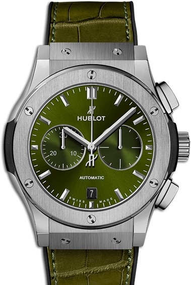 541.NX.8970.LR Hublot Chronograph Titanium Green 42 mm Classic Fusion
