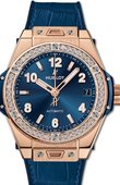 Hublot Часы Hublot Big Bang One Click 39 mm 465.OX.7180.LR.1204 One Click King Gold Blue Diamonds 39 mm 