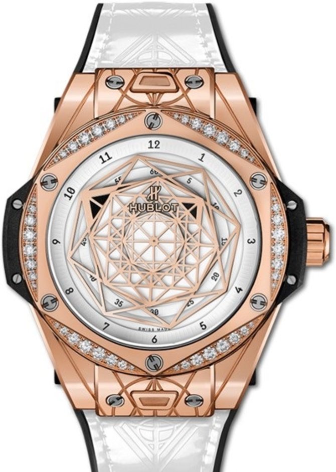 Hublot 465.OS.2028.VR.1204.MXM19 Big Bang Sang Bleu King Gold White Diamonds 39 mm 