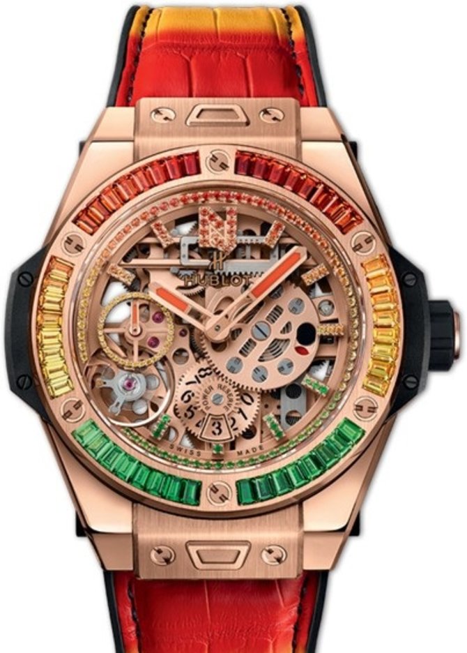 Hublot 414.OX.4010.LR.4096.NJA18 Big Bang Unico Meca 10 Nicky Jam King Gold 45 mm 
