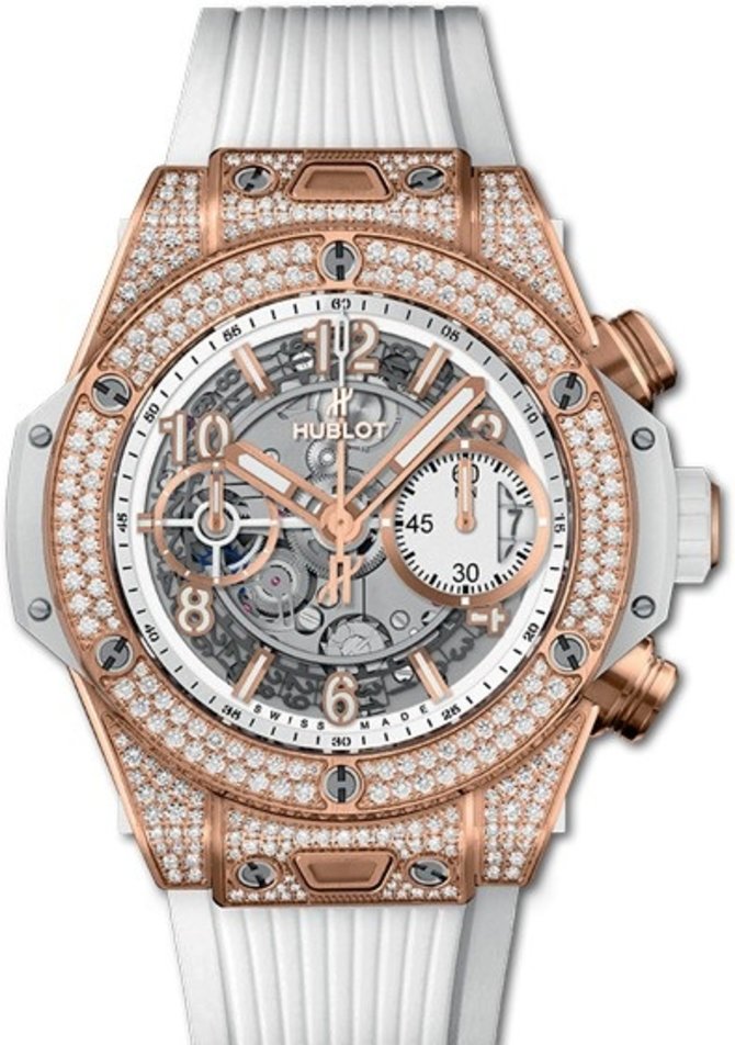 Hublot 441.OE.2010.RW.1704 Big Bang Unico King Gold White Pave 42 mm 