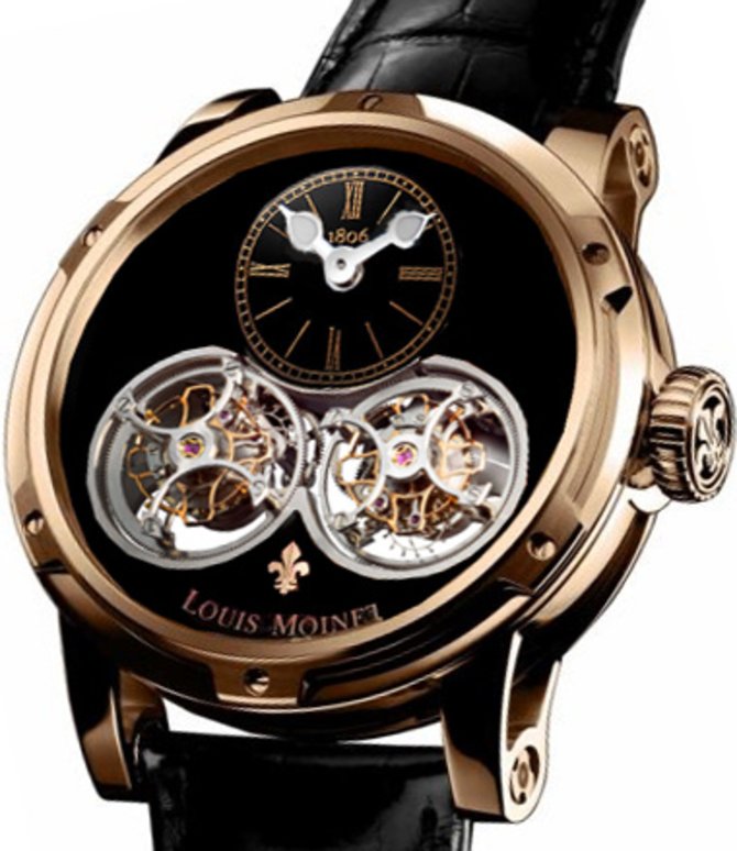 Louis Moinet LM-46.50.50 Extraordinary Pieces Sideralis Inverted Double Tourbillon Black Onyx