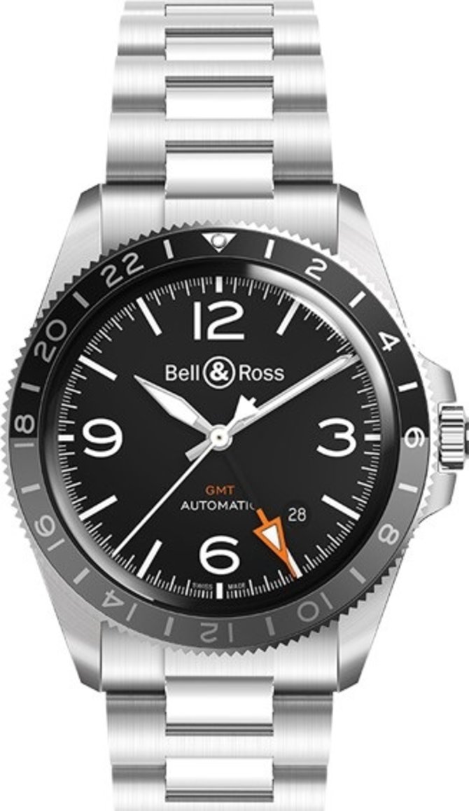 Bell & Ross BRV293-BL-ST/SST Vintage BR V2-93 GMT