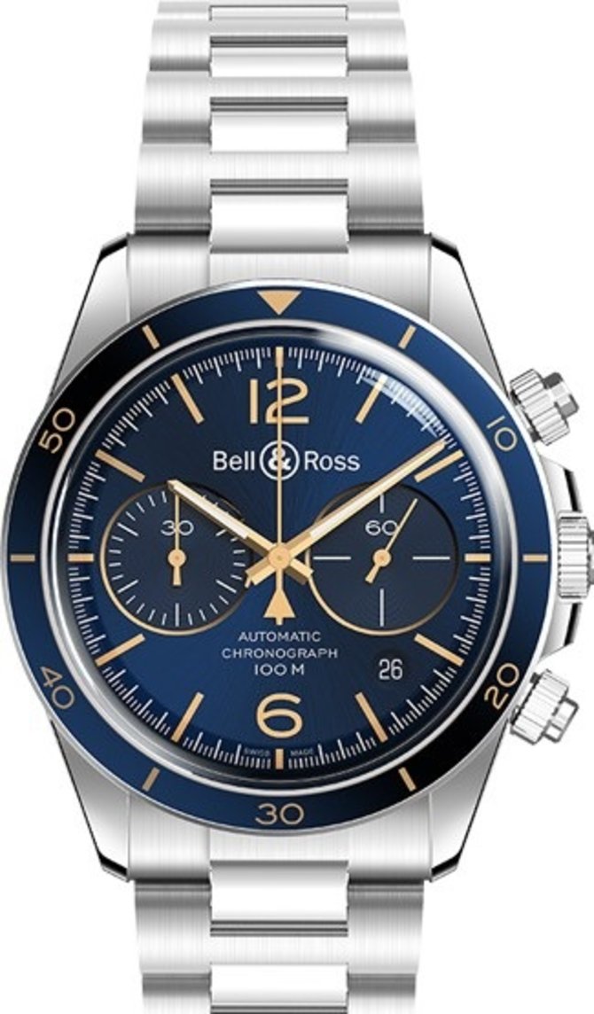 Bell & Ross BRV294-BU-G-ST/SST Vintage BR V2-94 Aeronavale