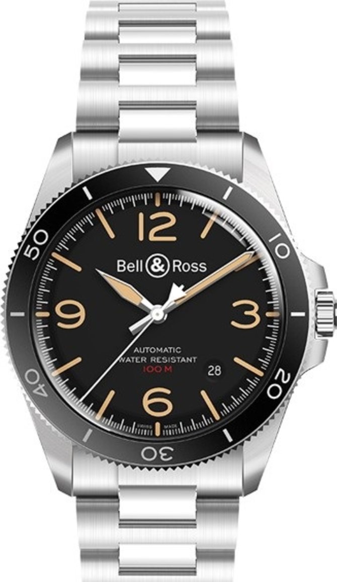 Bell & Ross BRV292-HER-ST/SST Vintage BR V2-92 Steel Heritage