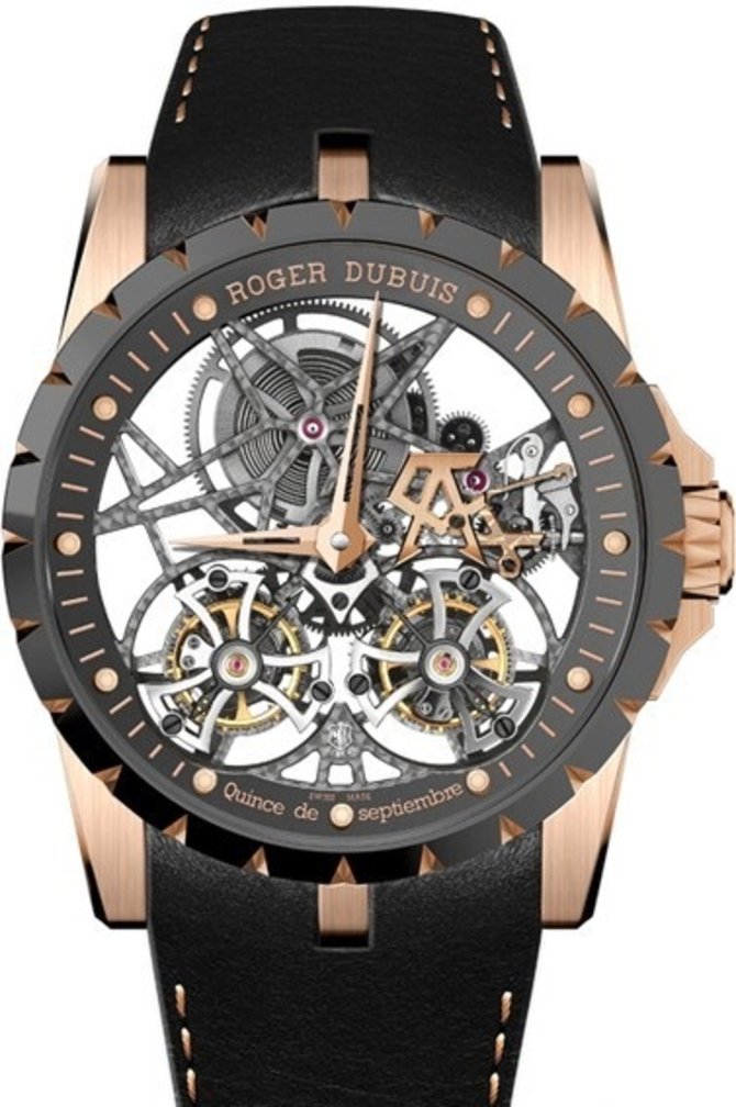Roger Dubuis RDDBEX0795 Excalibur Skeleton Double Flying Tourbillon