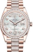 Rolex Day-Date 128345rbr-0030 36 mm Everose Gold