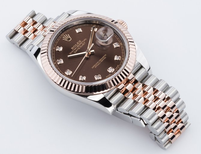 Rolex 126331 Chocolate set with diamonds Jubilee Datejust 41mm - фото 5