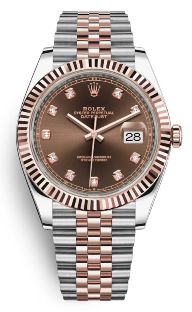 Rolex 126331 Chocolate set with diamonds Jubilee Datejust 41mm - фото 1