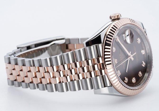Rolex 126331 Chocolate set with diamonds Jubilee Datejust 41mm - фото 9