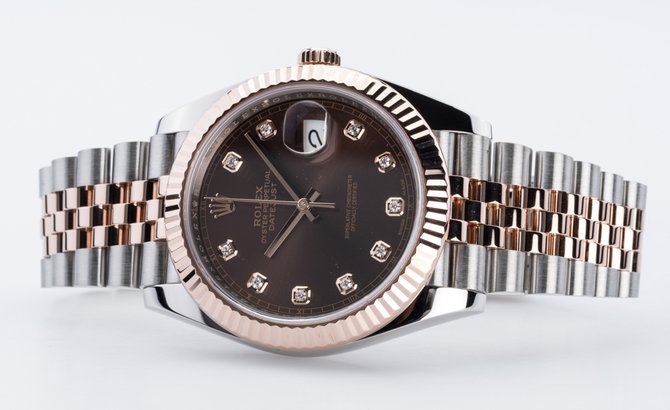 Rolex 126331 Chocolate set with diamonds Jubilee Datejust 41mm - фото 11