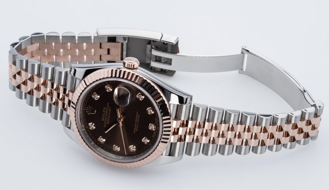Rolex 126331 Chocolate set with diamonds Jubilee Datejust 41mm - фото 14