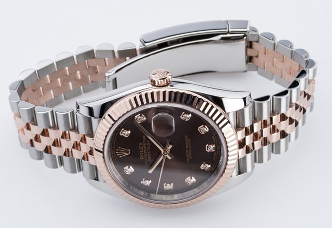 Rolex 126331 Chocolate set with diamonds Jubilee Datejust 41mm - фото 17