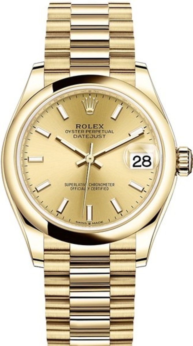 Rolex 278248-0040 Datejust 31 mm Yellow Gold