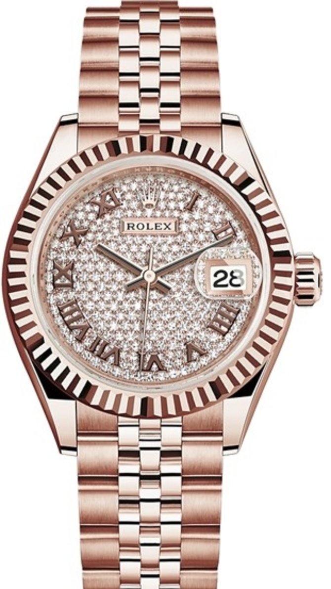 Rolex 279175-0024 Datejust 28 mm Everose Gold 