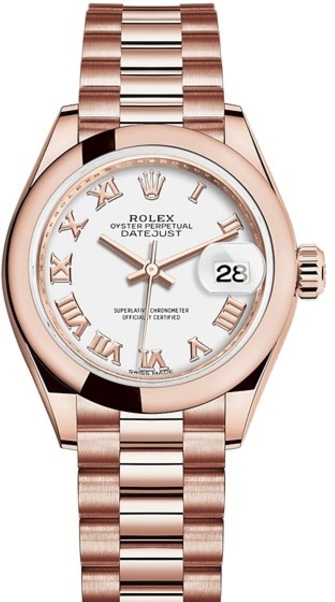 Rolex 279165-0021 Datejust 28 mm Everose Gold 