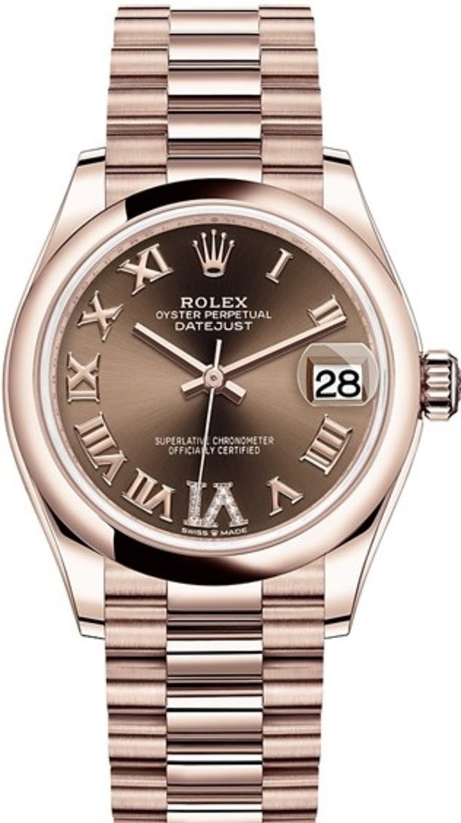 Rolex 278245-0024 Datejust 31mm Everose Gold
