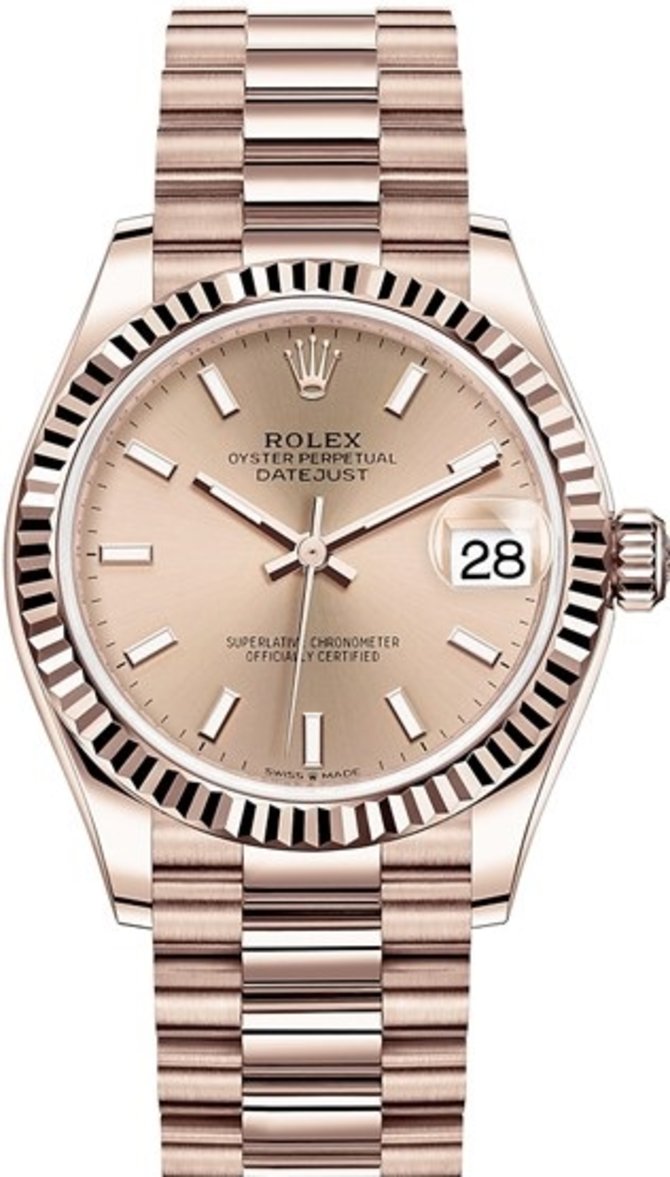 Rolex 278275-0037 Datejust 31mm Everose Gold