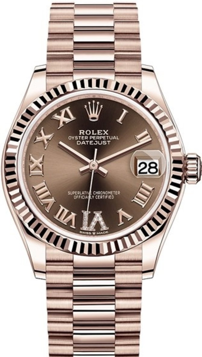 Rolex 278275-0025 Datejust 31 mm Everose Gold