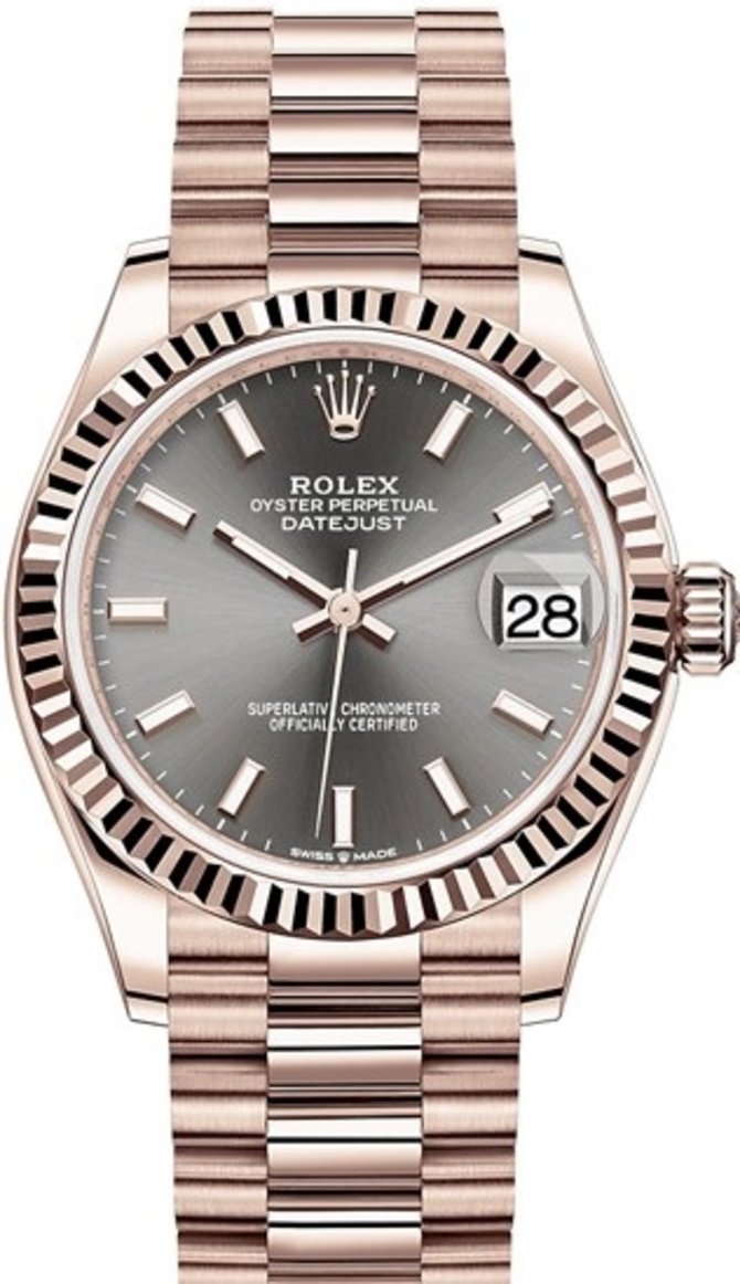 Rolex 278275-0027 Datejust 31mm Everose Gold