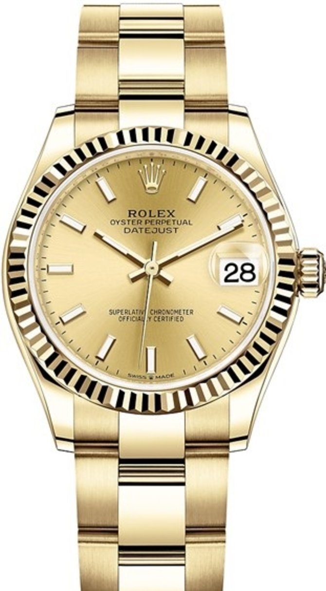 Rolex 278278-0039 Datejust 31 mm Yellow Gold