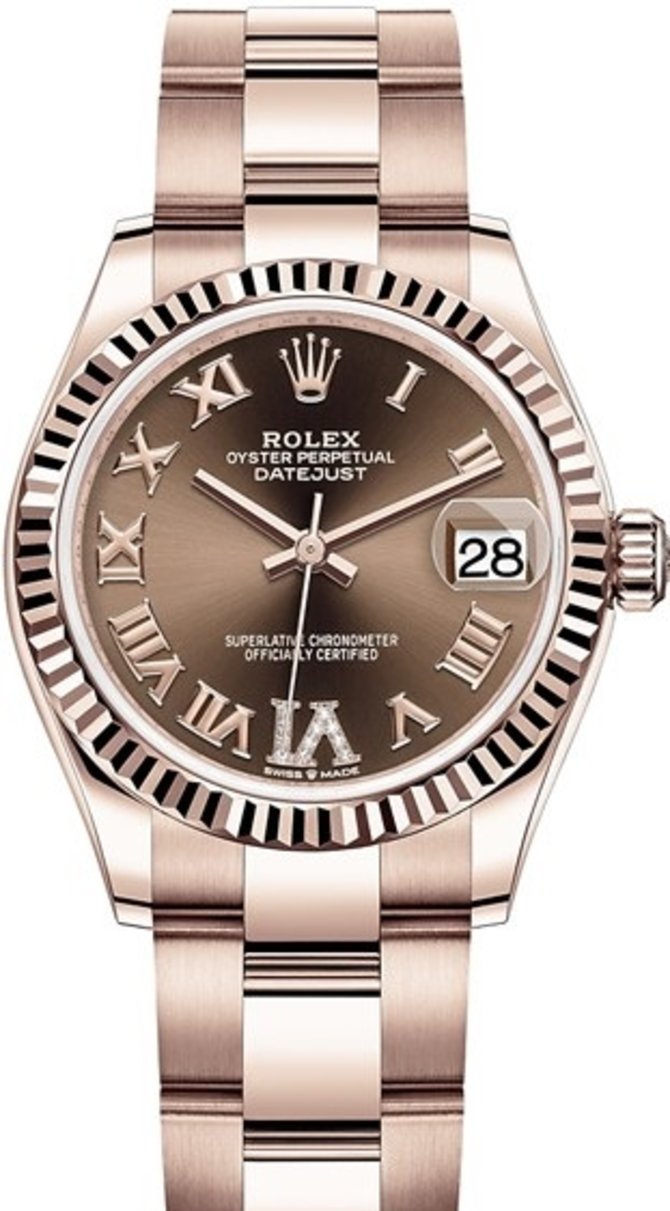 Rolex 278275-0024 Datejust 31mm Everose Gold