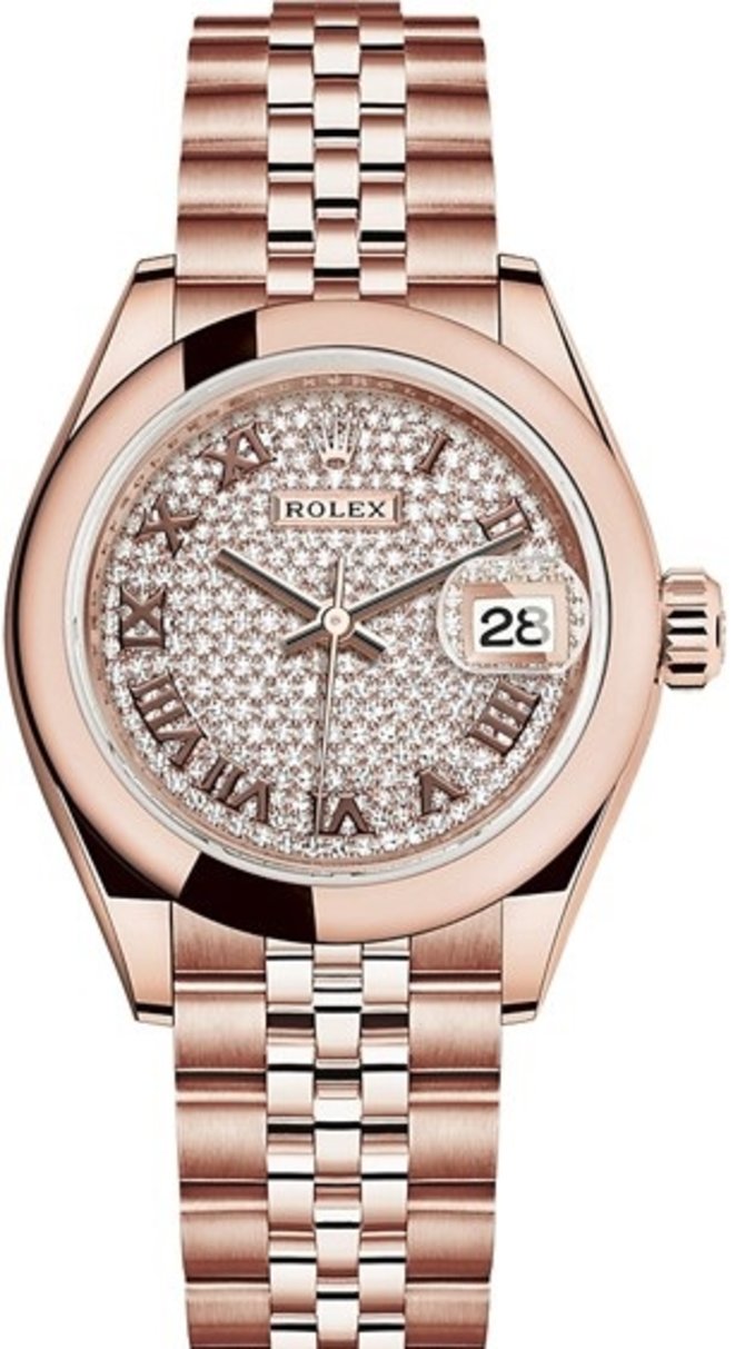 Rolex 279165-0024 Datejust 28 mm Everose Gold 