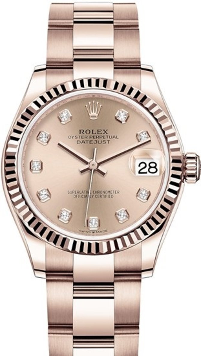 Rolex 278275-0030 Datejust 31 mm Everose Gold