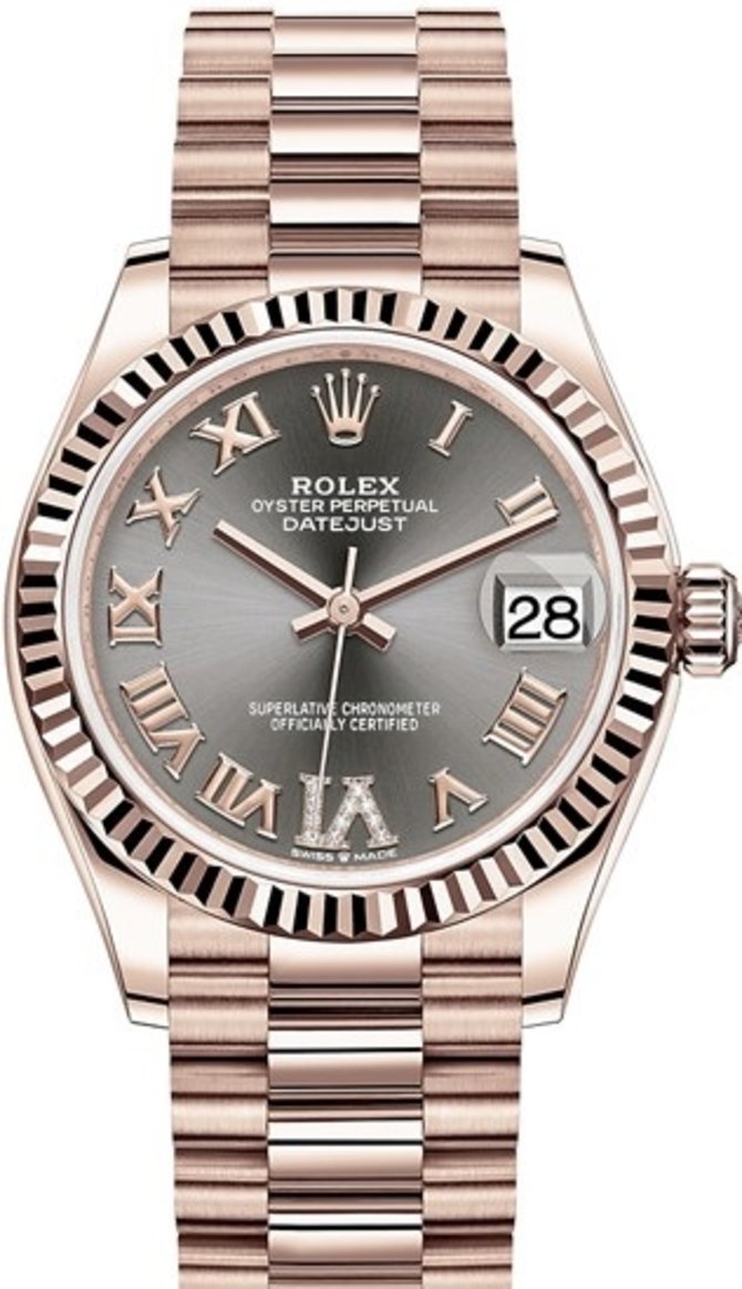 Rolex 278275-0033 Datejust 31 mm Everose Gold