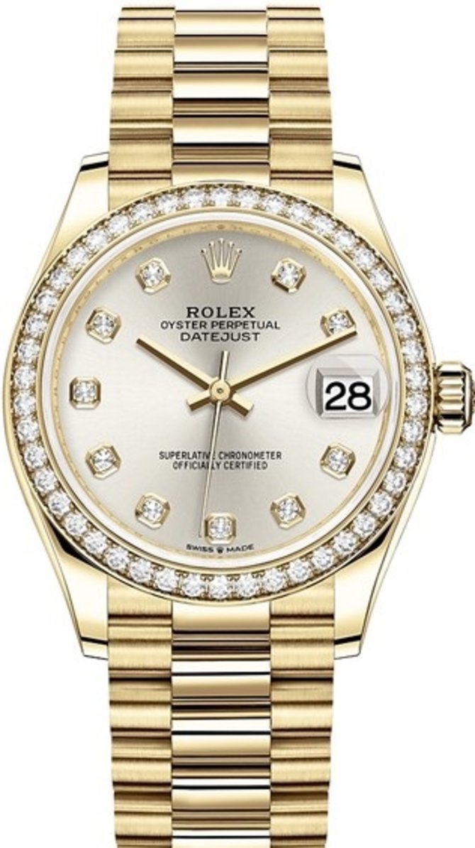 Rolex 278288rbr-0028 Datejust 31 mm Yellow Gold 
