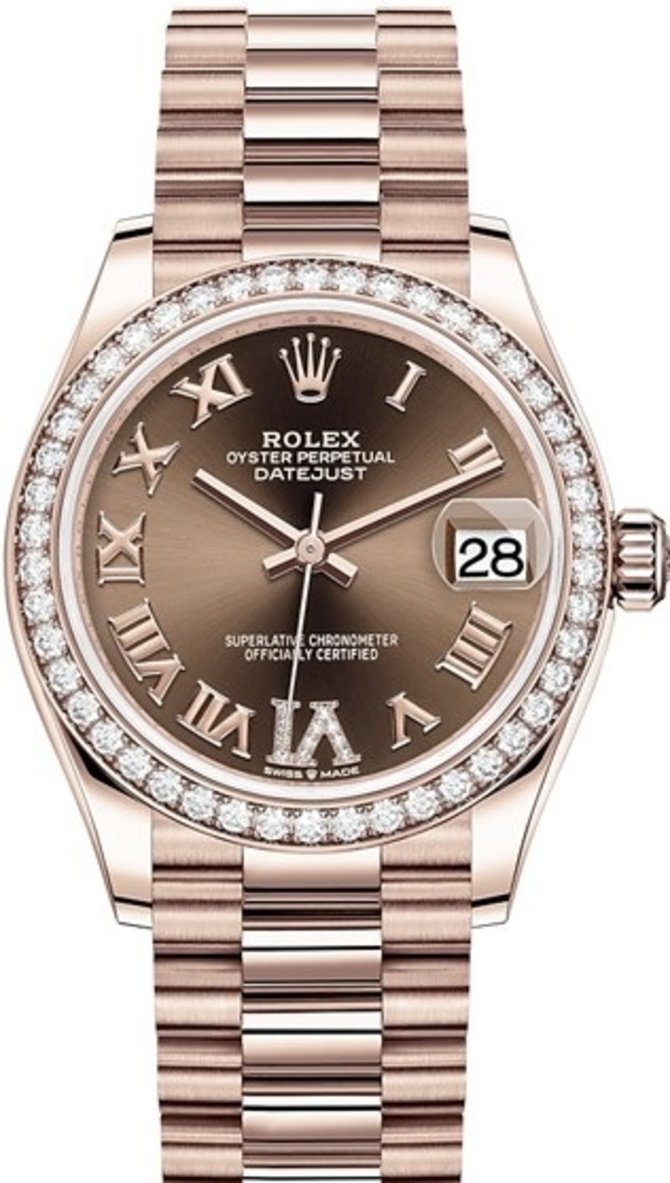 Rolex 278285rbr-0016 Datejust 31 mm Everose Gold 