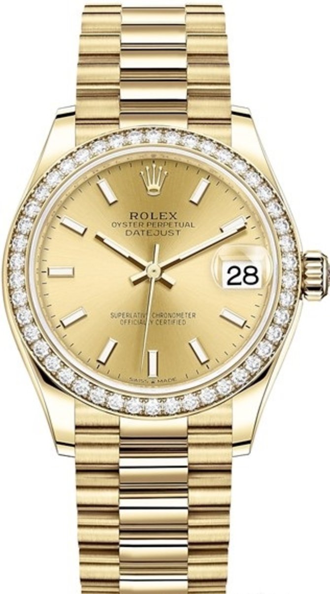 Rolex 278288rbr-0022 Datejust 31 mm Yellow Gold 