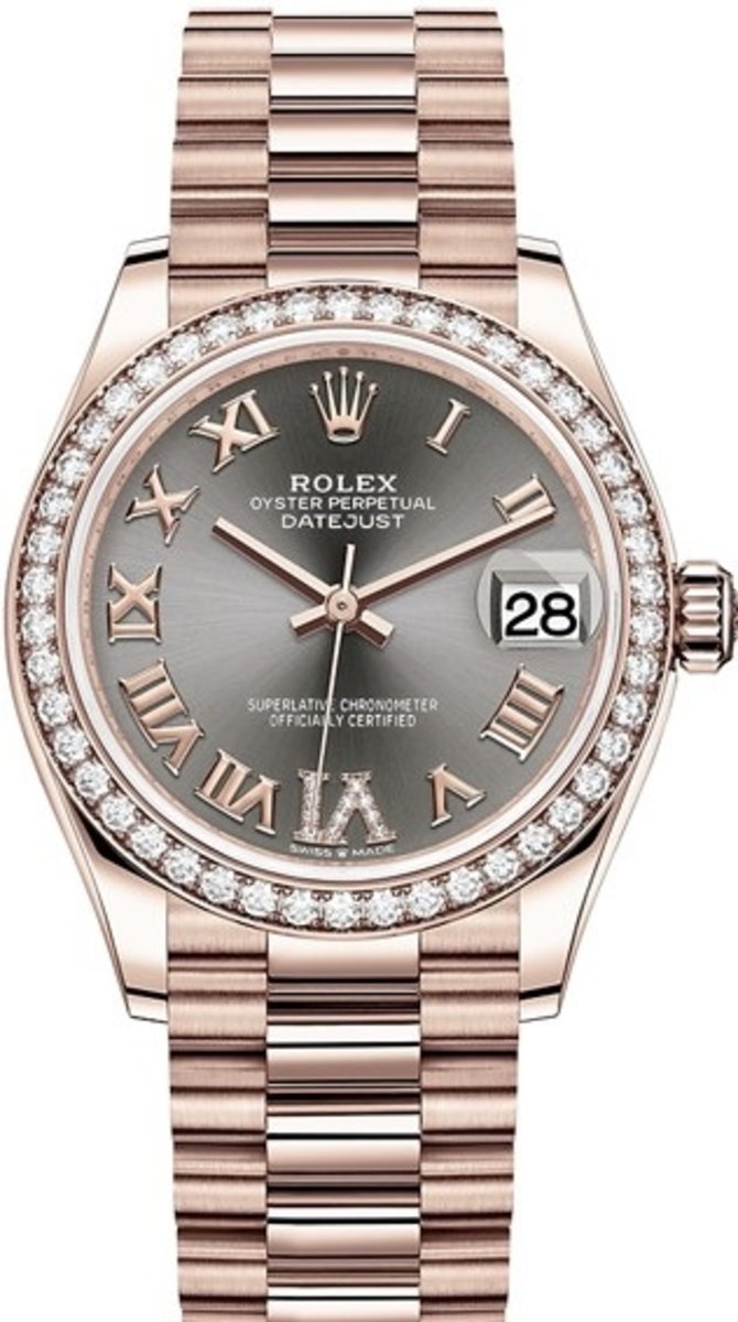 Rolex 278285rbr-0027 Datejust 31 mm Everose Gold 