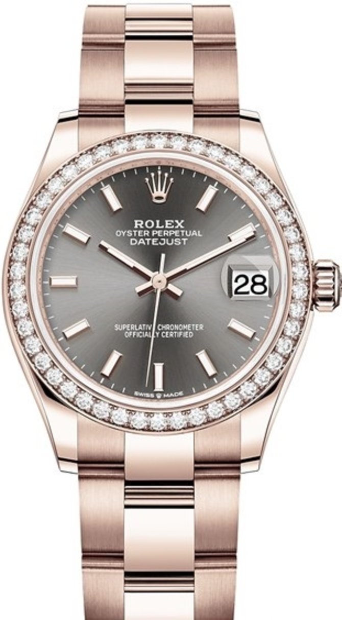 Rolex 278285rbr-0020 Datejust 31 mm Everose Gold 