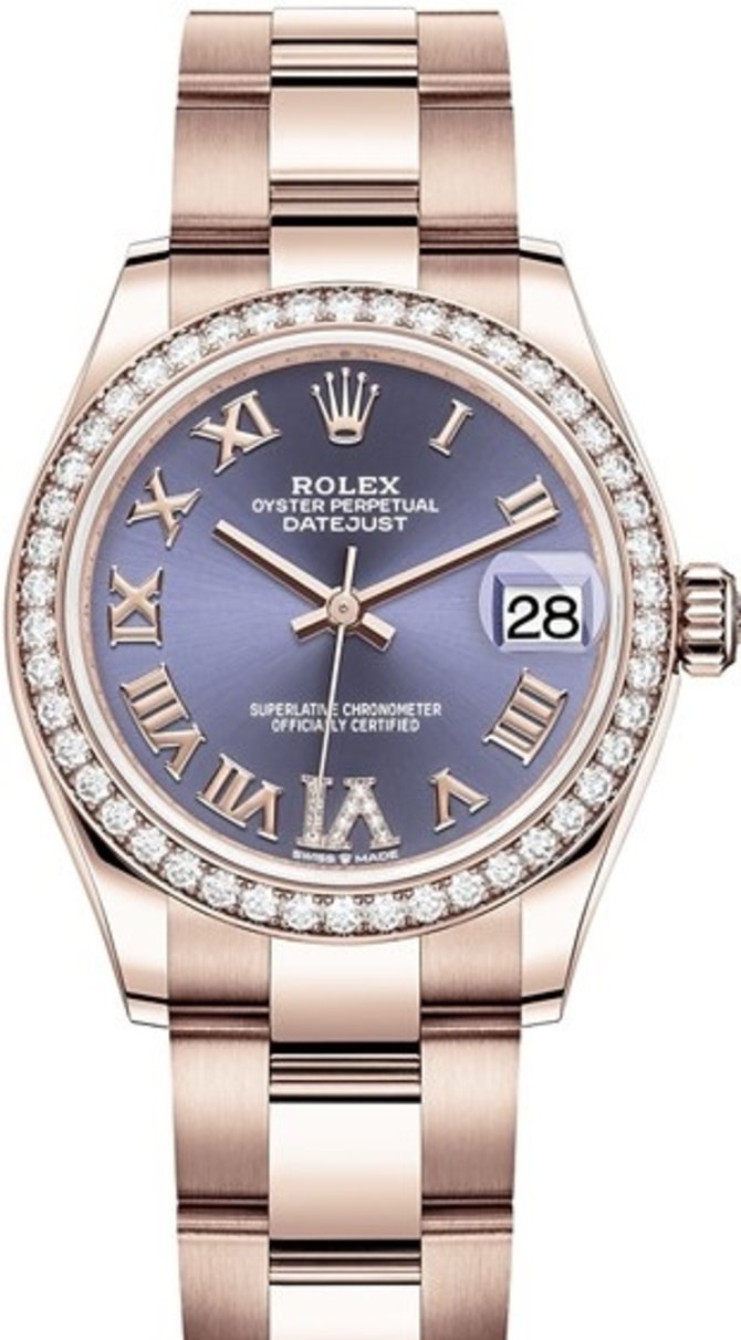 Rolex 278285rbr-0022  Datejust 31 mm Everose Gold