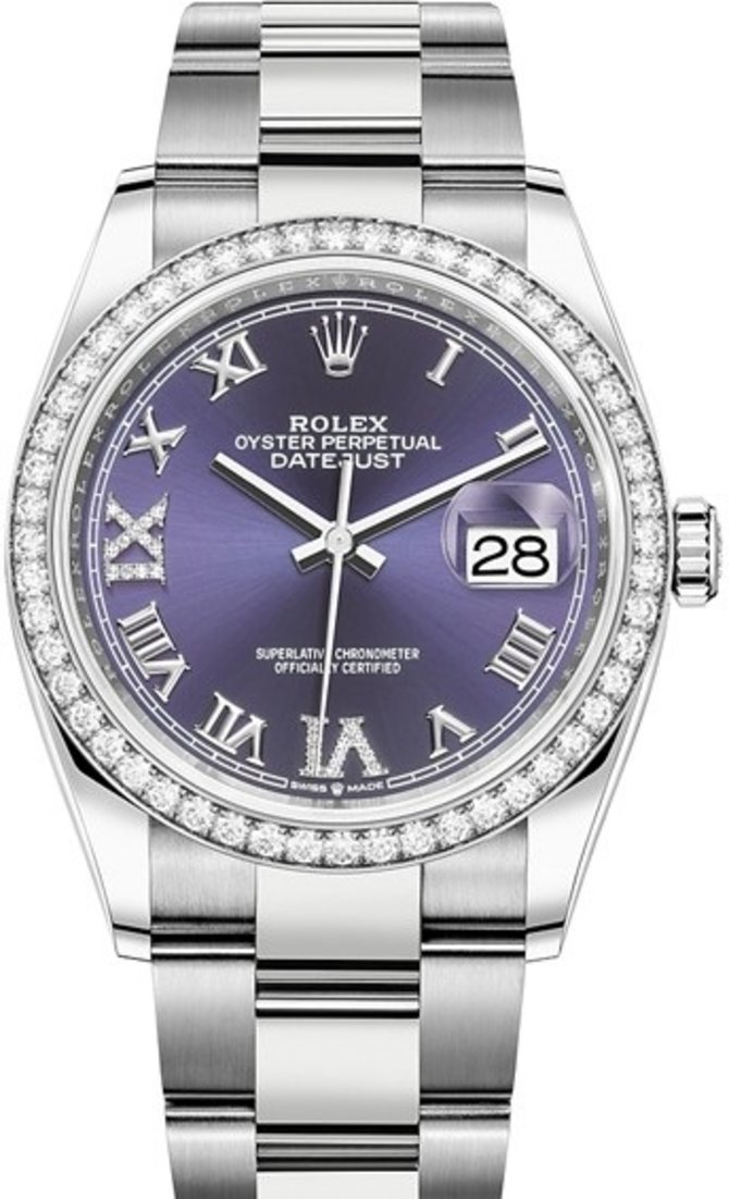 Rolex 126284rbr-0014 Datejust 36 mm Steel and White Gold