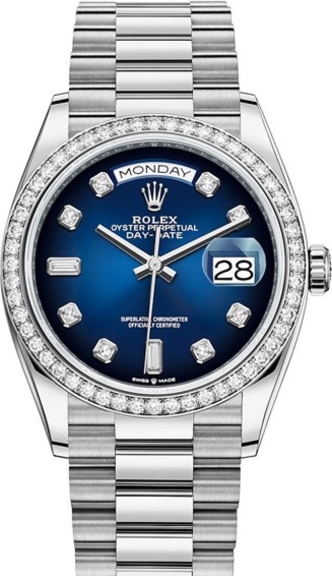 Rolex 128349rbr-0010 Day-Date 36 mm White Gold