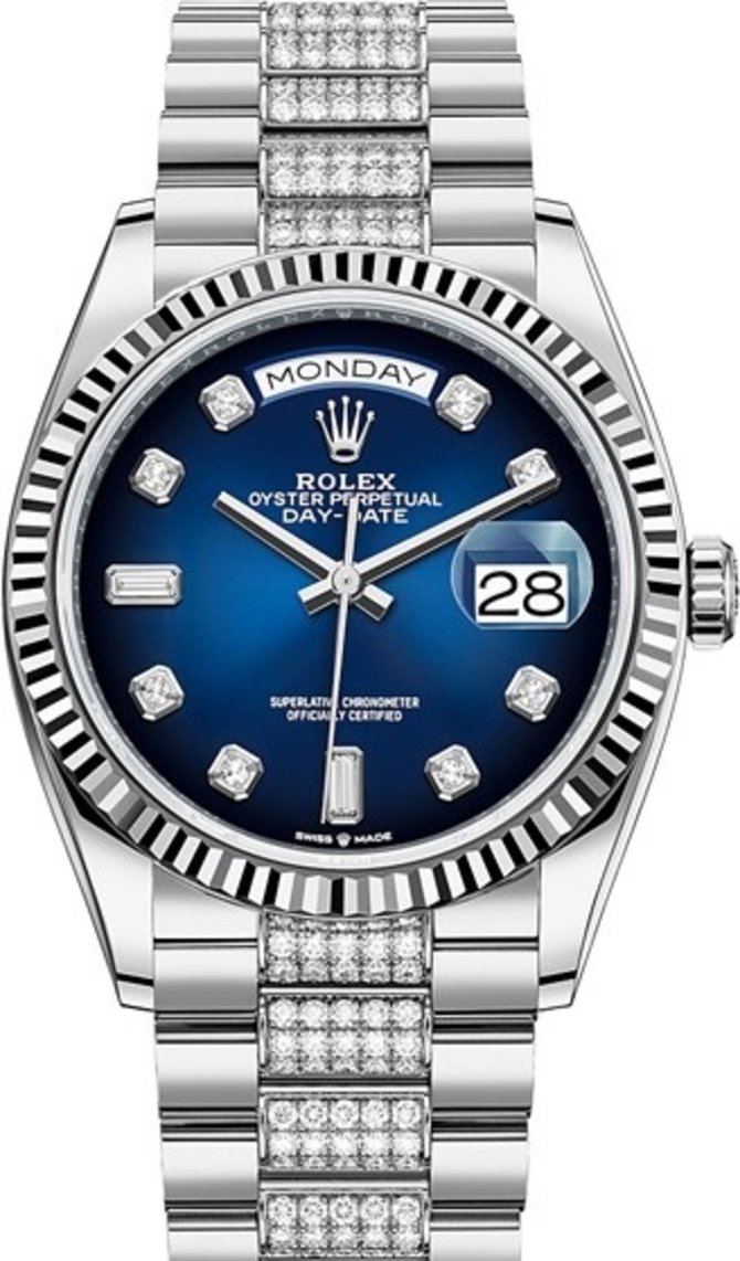Rolex 128239-0029 Day-Date 36 mm White Gold