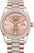 Rolex Day-Date 128345rbr-0020 36mm Everose Gold