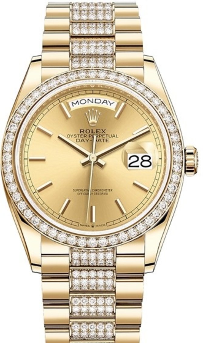 Rolex 128348rbr-0027 Day-Date 36 mm Yellow Gold