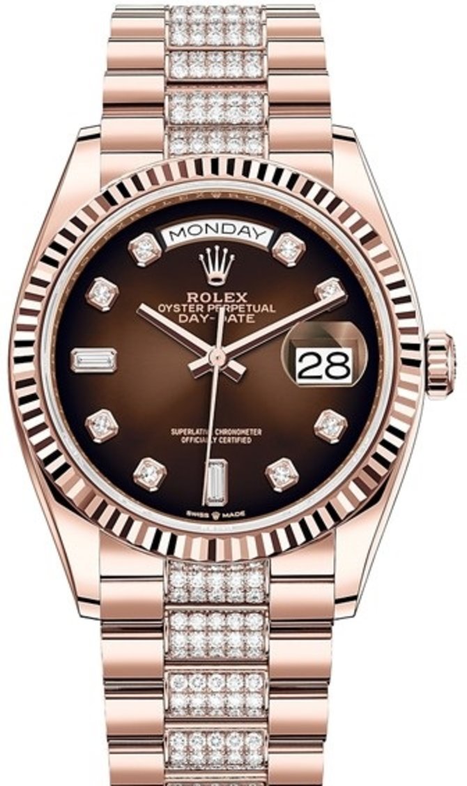 Rolex 128235-0038 Day-Date 36 mm Everose Gold