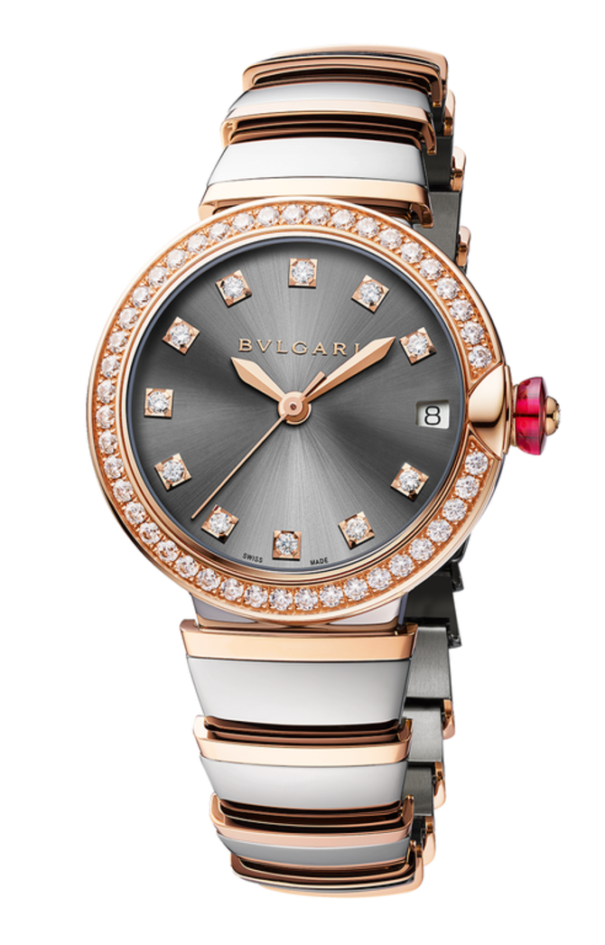 Bvlgari 103029 Lvcea Pink Gold Stainless Steel Brilliant